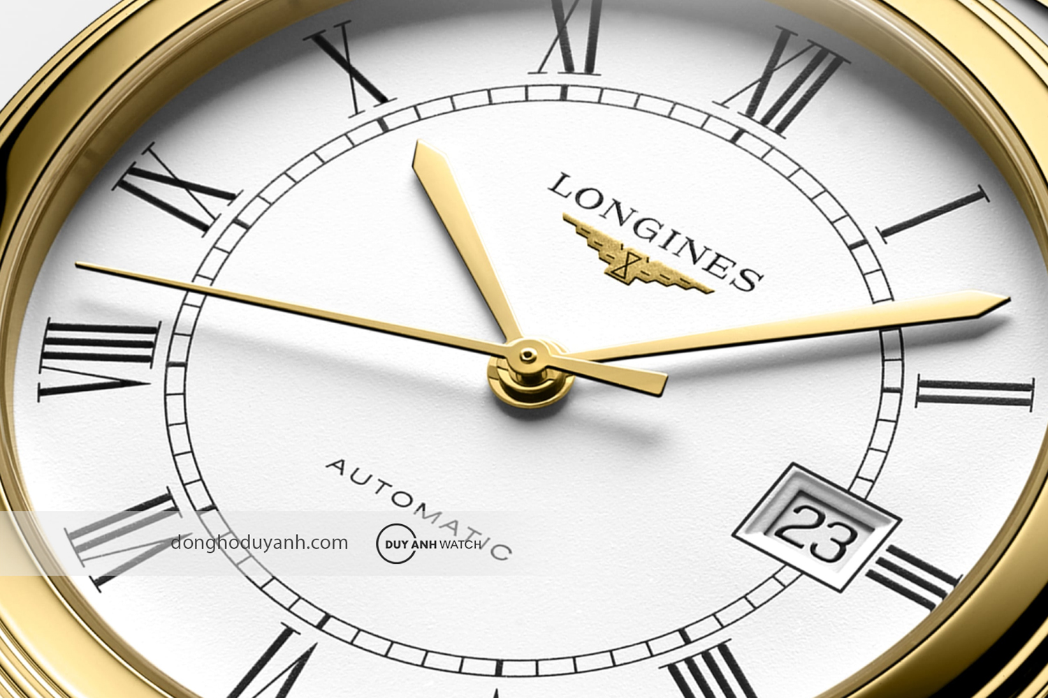 Longines Flagship L4.974.3.21.7 chính hãng thiết kế La Mã cổ điển máy automatic