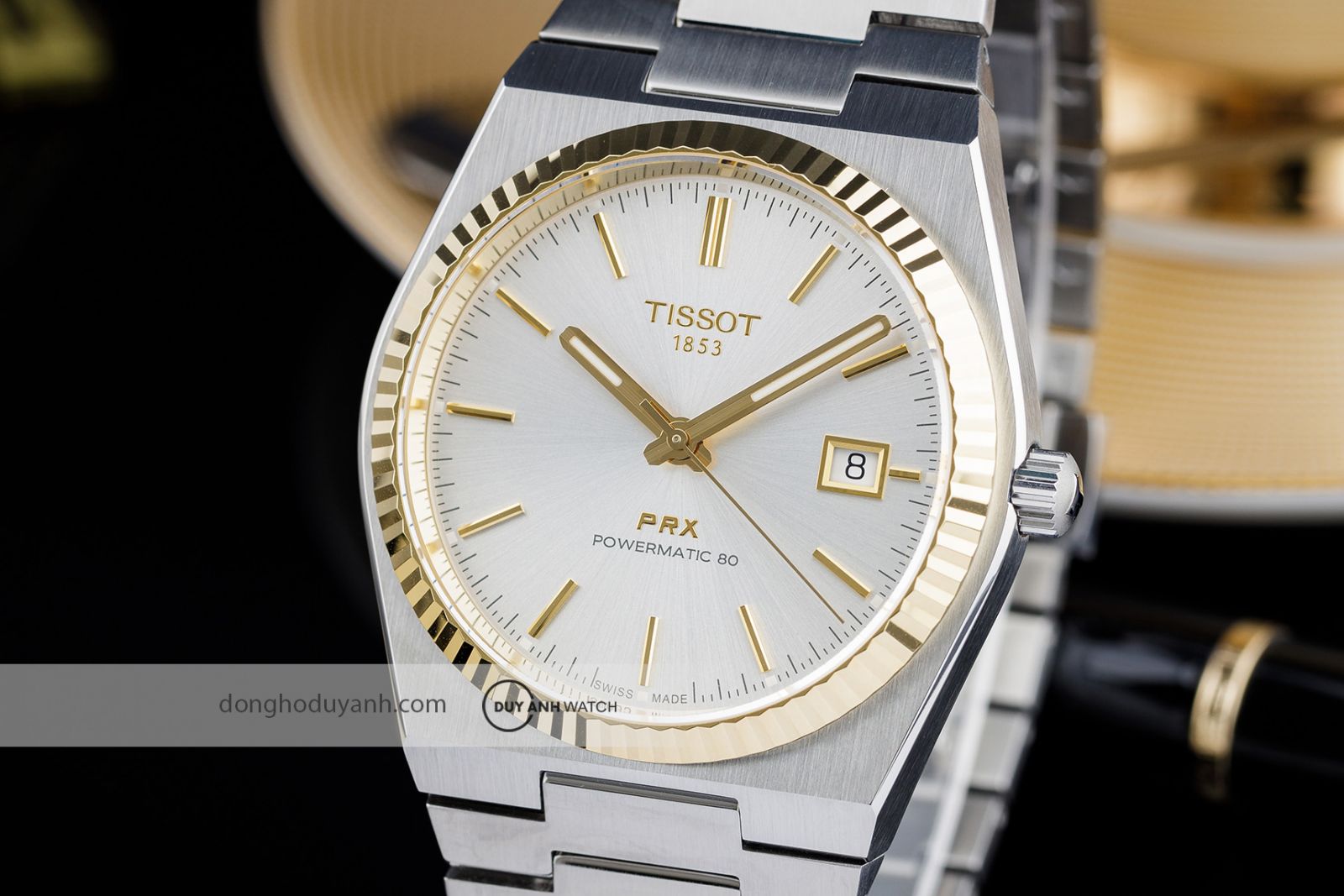 Mặt số Tissot PRX Powermatic 80 Steel 18K Gold T931.407.41.031.01