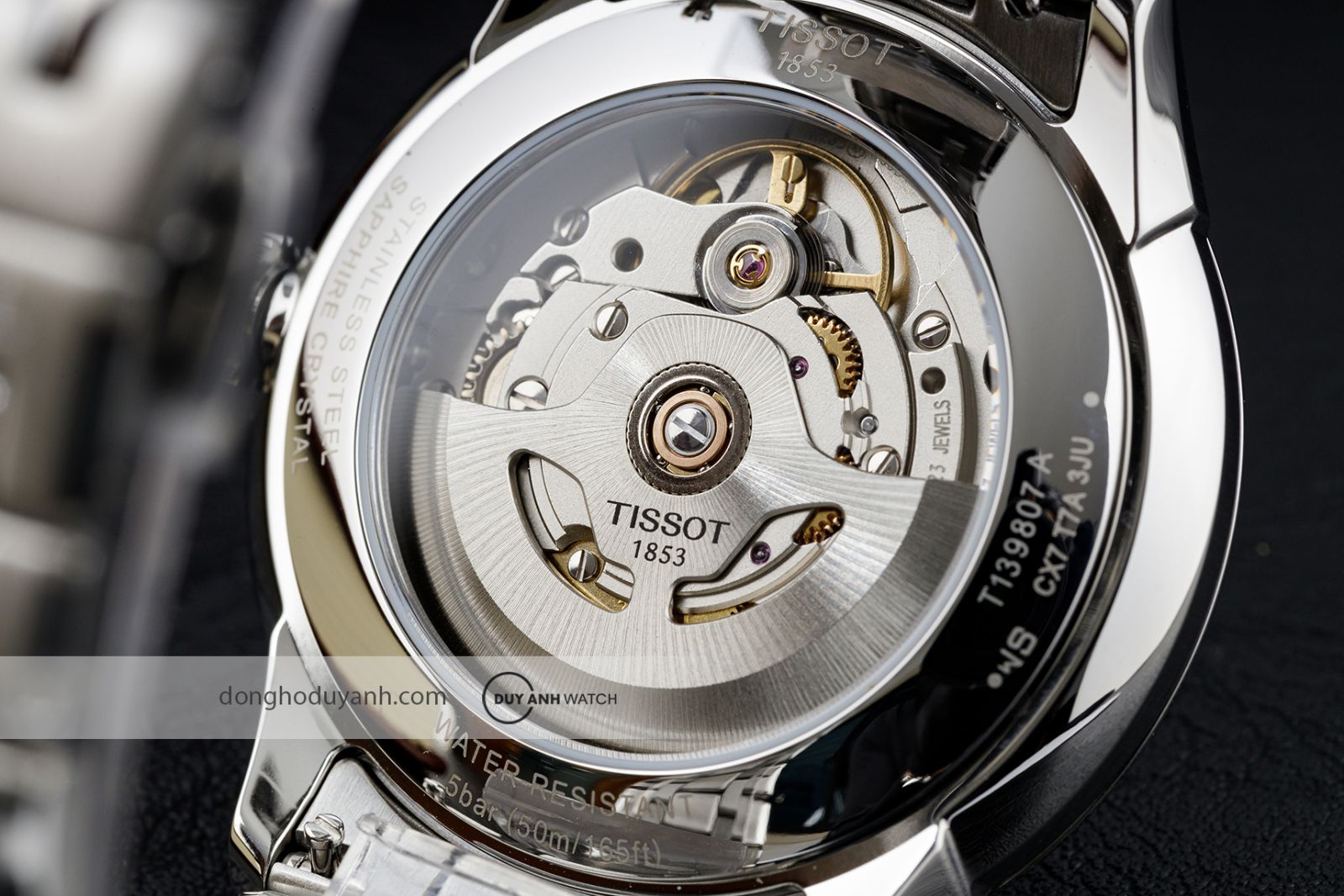 Mặt đáy Tissot Chemin des Tourelles Powermatic 80 T139.807.11.048.00