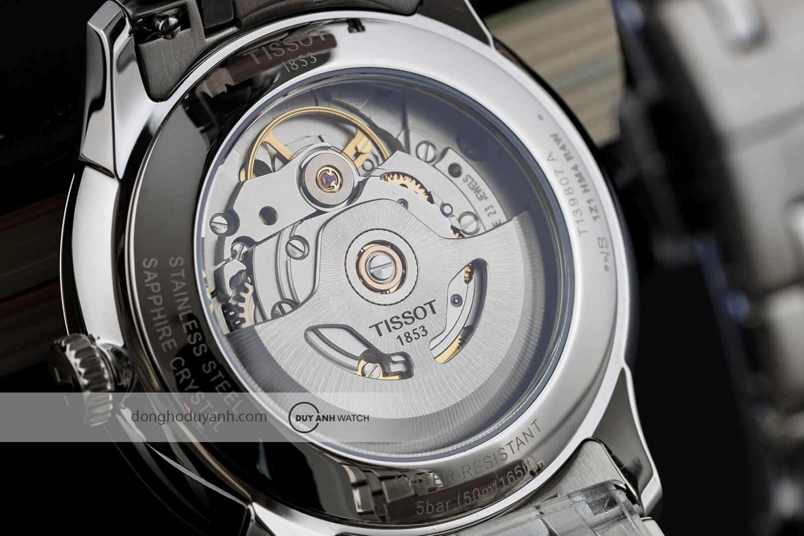 Mặt đáy Tissot Chemin des Tourelles Powermatic 80 T139.807.11.061.00