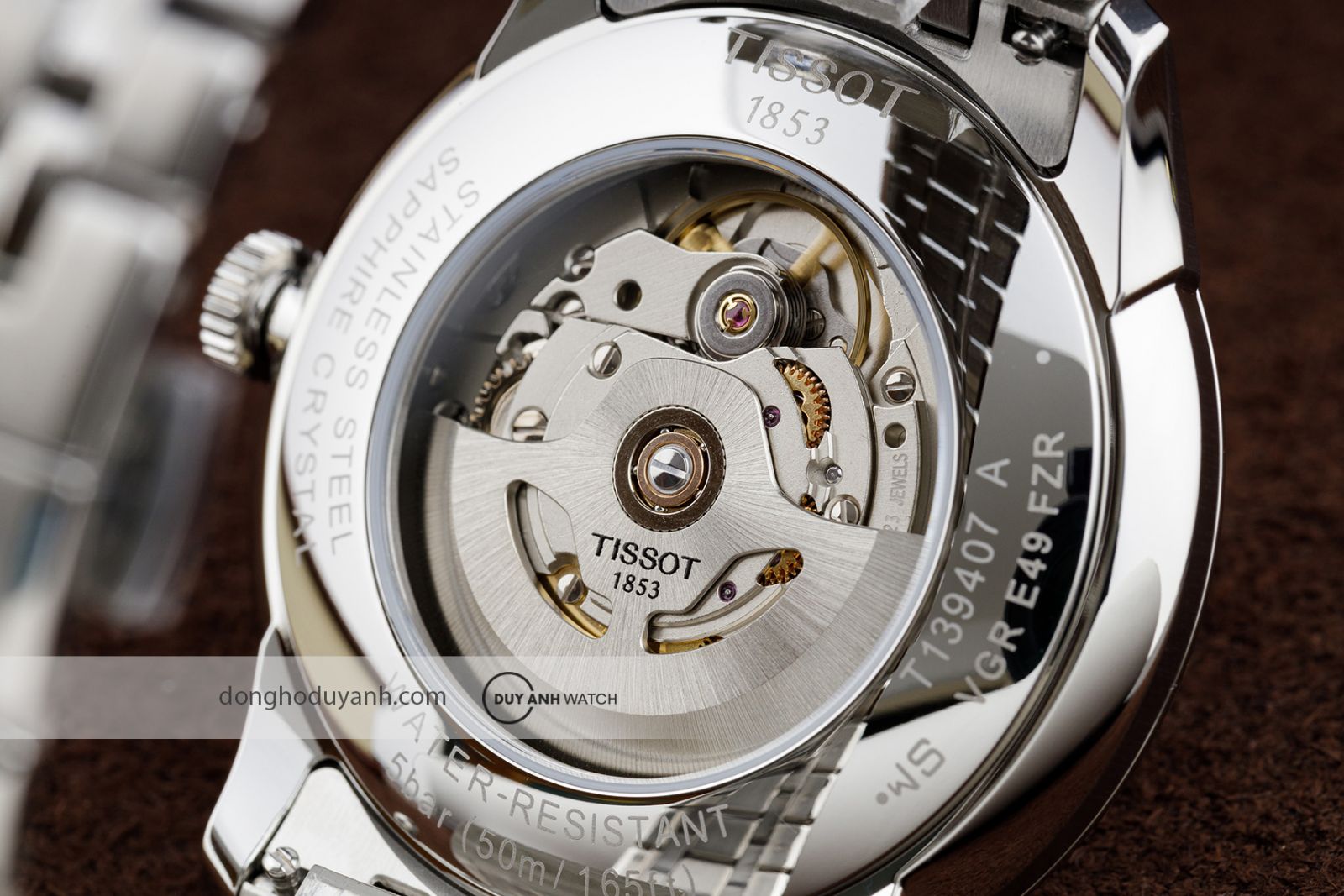 Mặt đáy Tissot Chemin des Tourelles Powermatic 80 T139.407.11.091.00