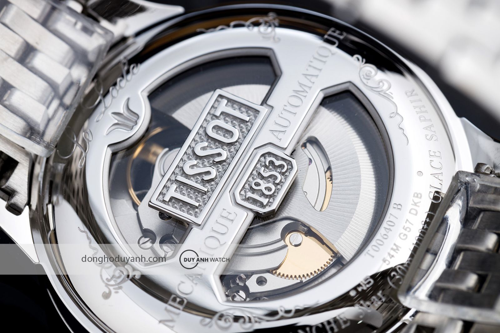 Mặt đáy Tissot Le Locle Powermatic 80 Open Heart T006.407.11.033.02