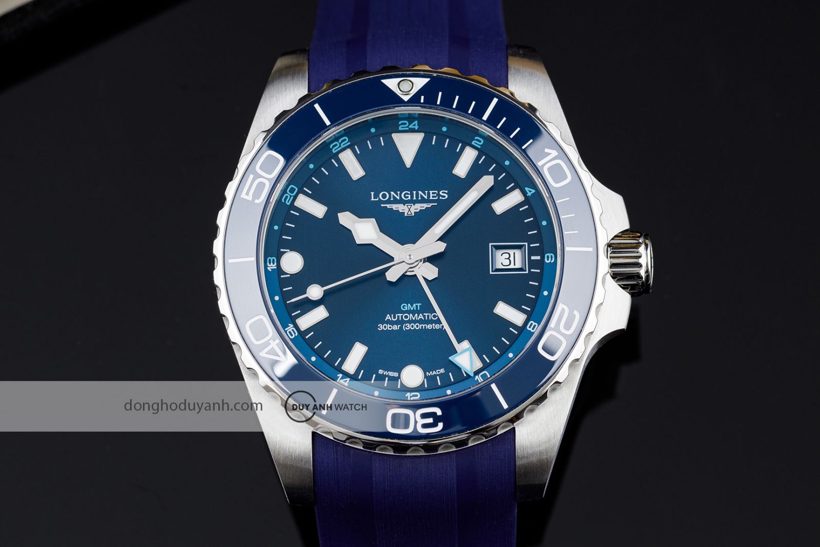 Đồng hồ nam Longines HydroConquest GMT L3.790.4.96.9