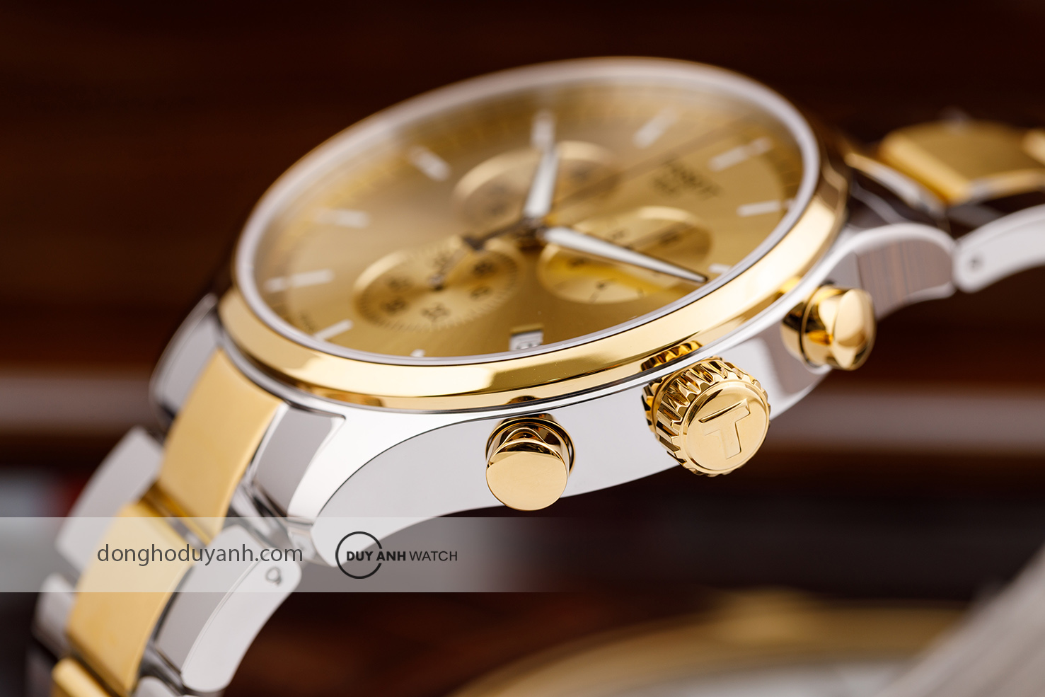 Góc nhìn nghiêng Tissot Chrono XL Classic T116.617.22.021.00