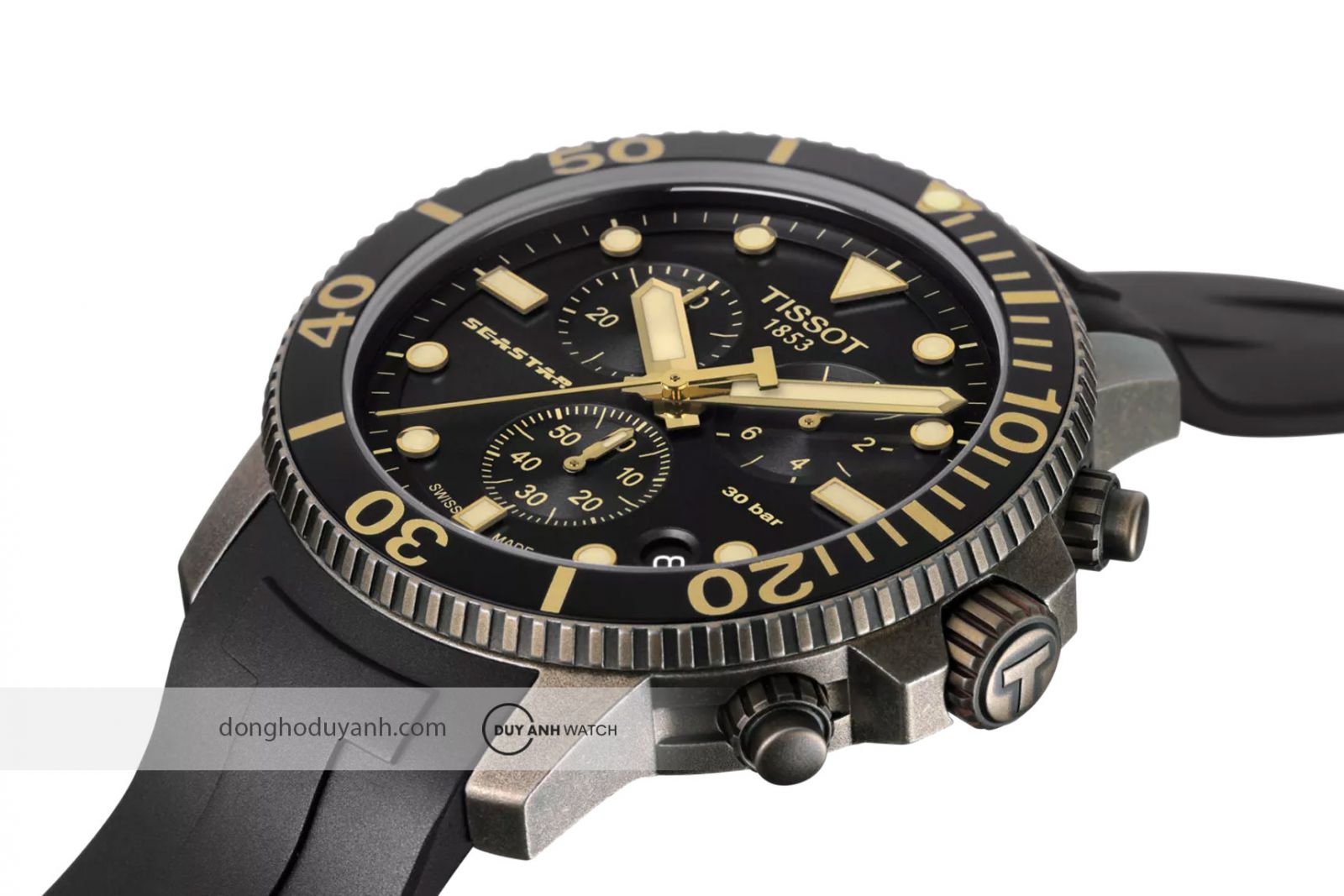 Góc nhìn nghiêng Tissot Seastar 1000 Chronograph T120.417.37.051.01