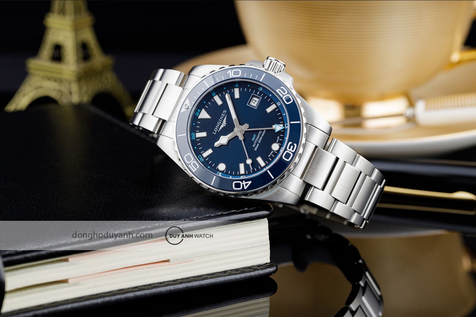 Đồng hồ nam Longines HydroConquest GMT L3.790.4.96.6