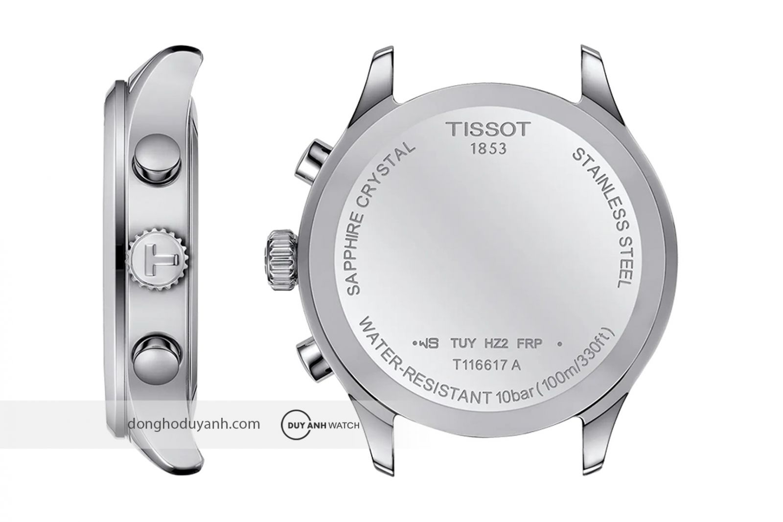Măt đáy và cạnh bên Tissot Chrono XL Classic T116.617.11.037.00