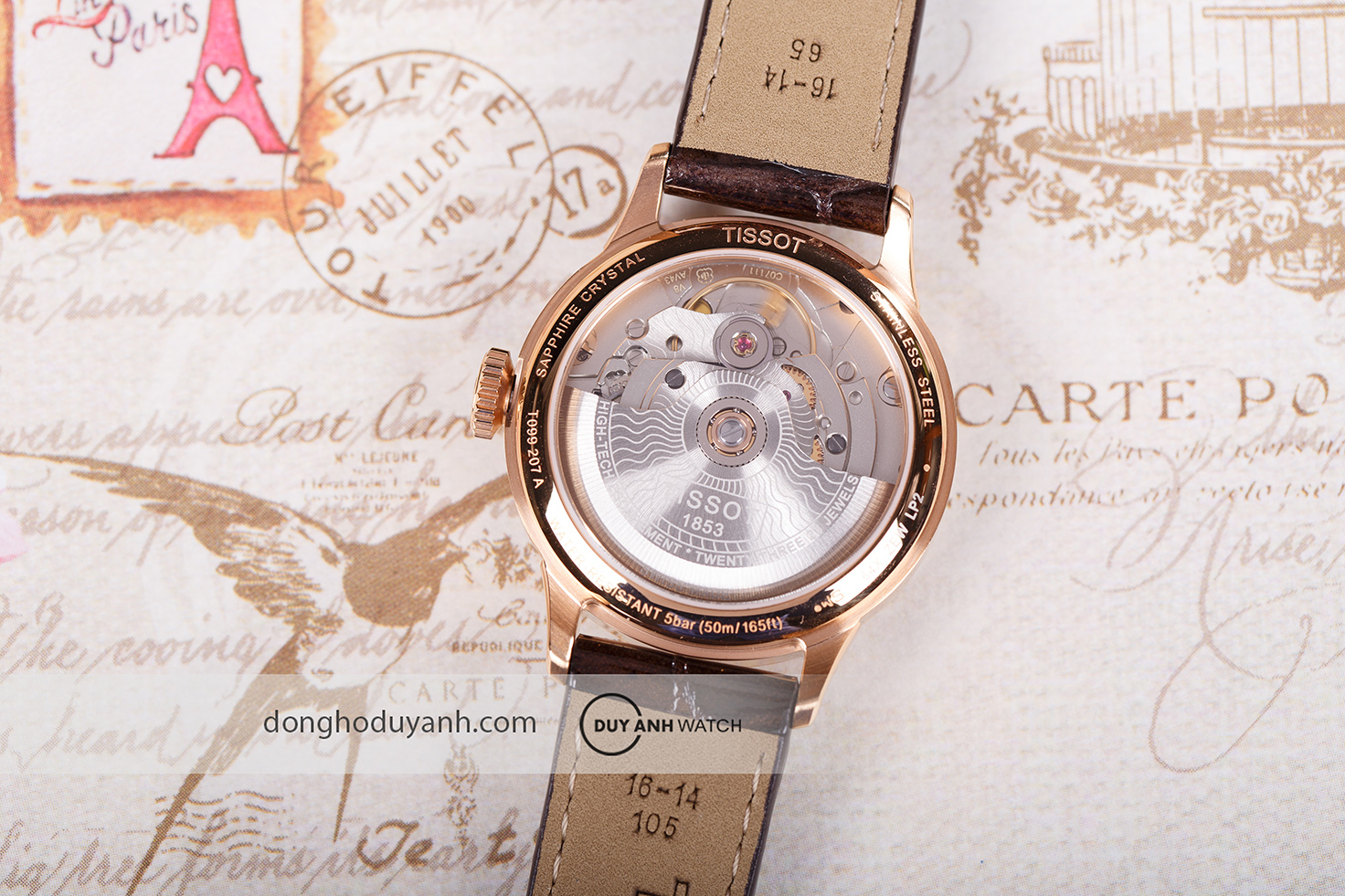 Mặt đáy Tissot Chemin Des Tourelles Powermatic 80 T099.207.36.447.00
