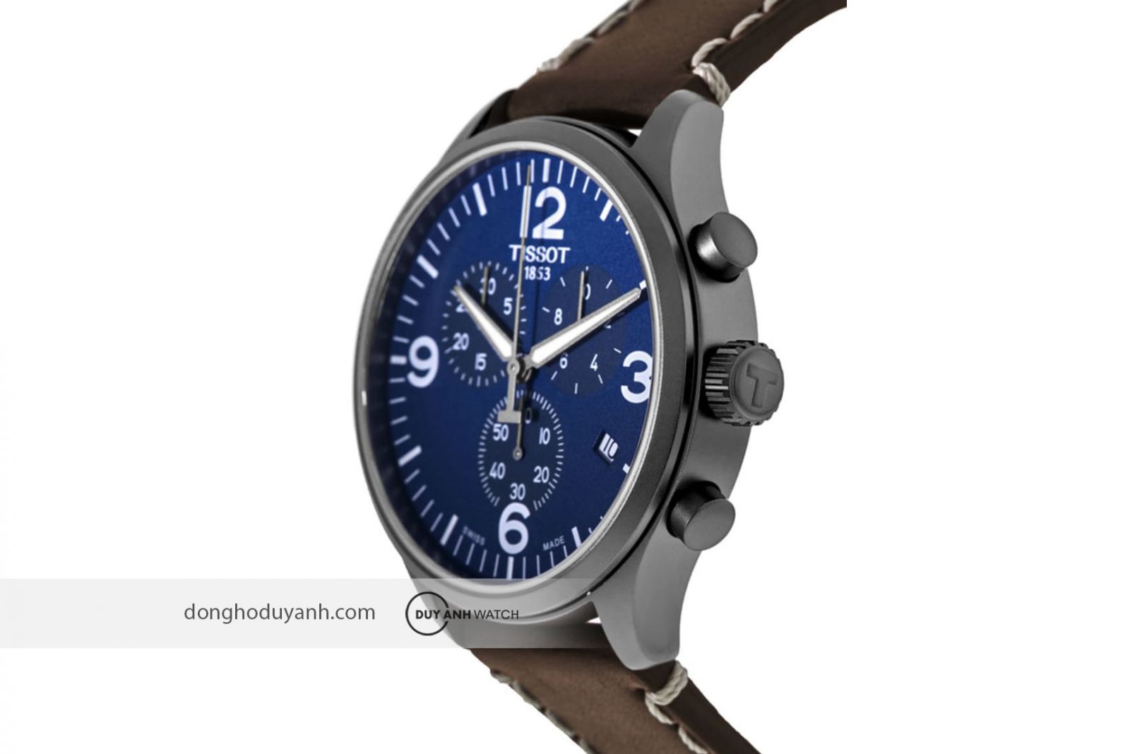 Góc nhìn nghiêng đồng hồ Tissot Chrono Xl T116.617.36.047.00
