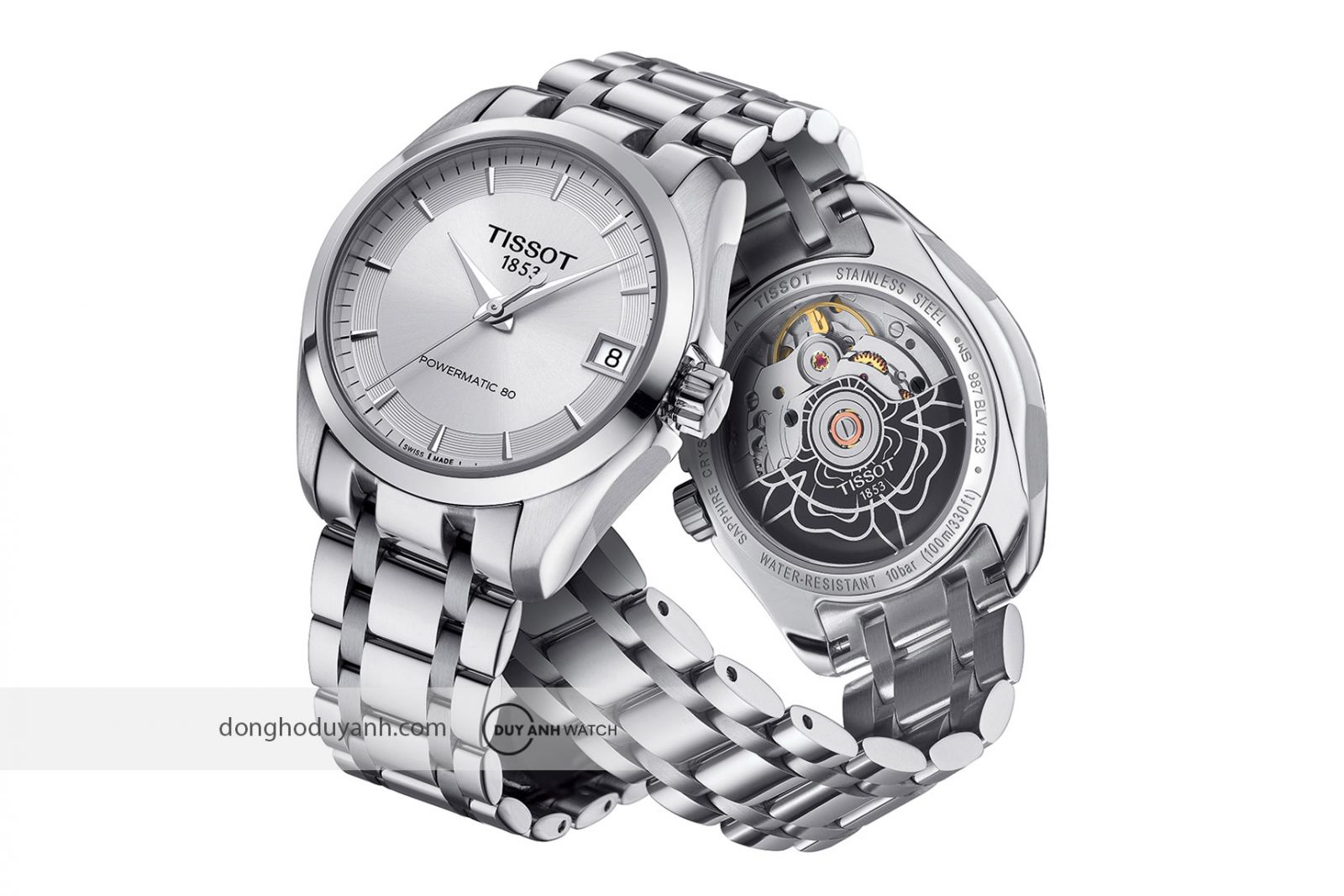 Mặt trước và sau Tissot Couturier Powermatic 80 T035.207.11.031.00
