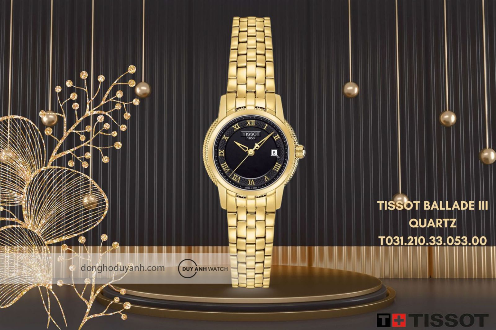 Đồng hồ nữ Tissot Ballade III Quartz T031.210.33.053.00