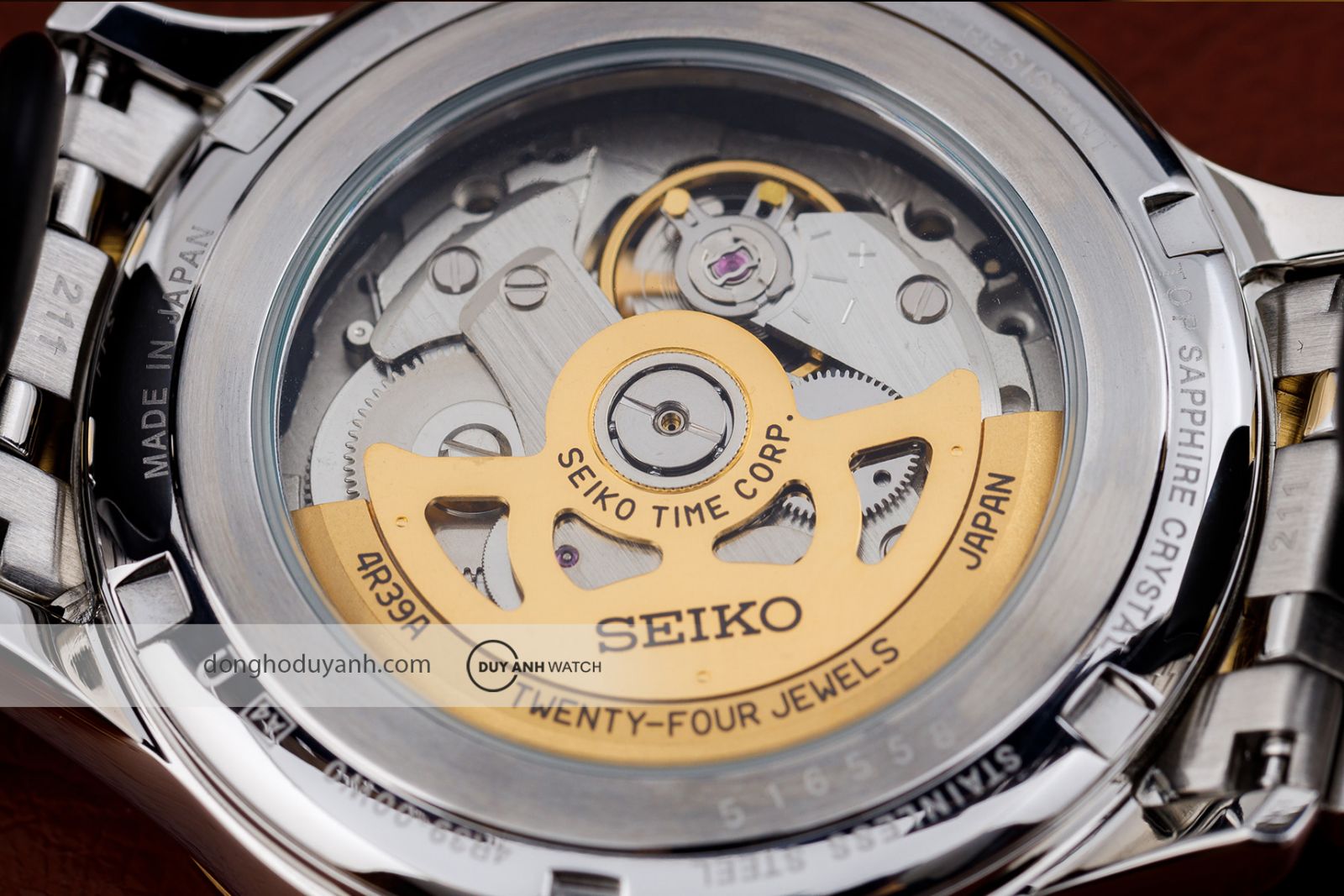 Mặt đáy Seiko Presage SSA464J1