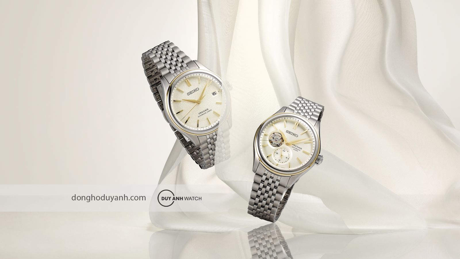Seiko Presage Classic Series SPB478J1 và SPB480J1 với cảm hứng từ lụa