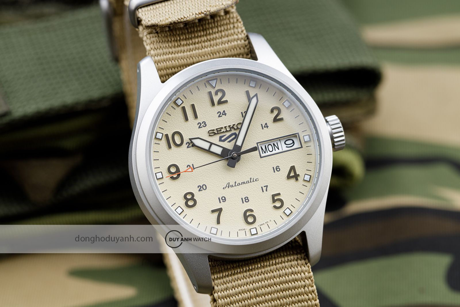 Mặt số Seiko 5 Sports Field quân đội SRPJ83K1