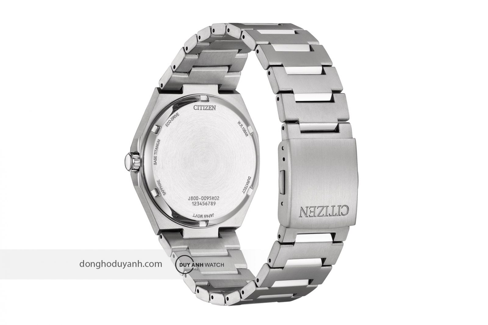 Mặt đáy Citizen Eco-Drive Titanium AW0130-85M