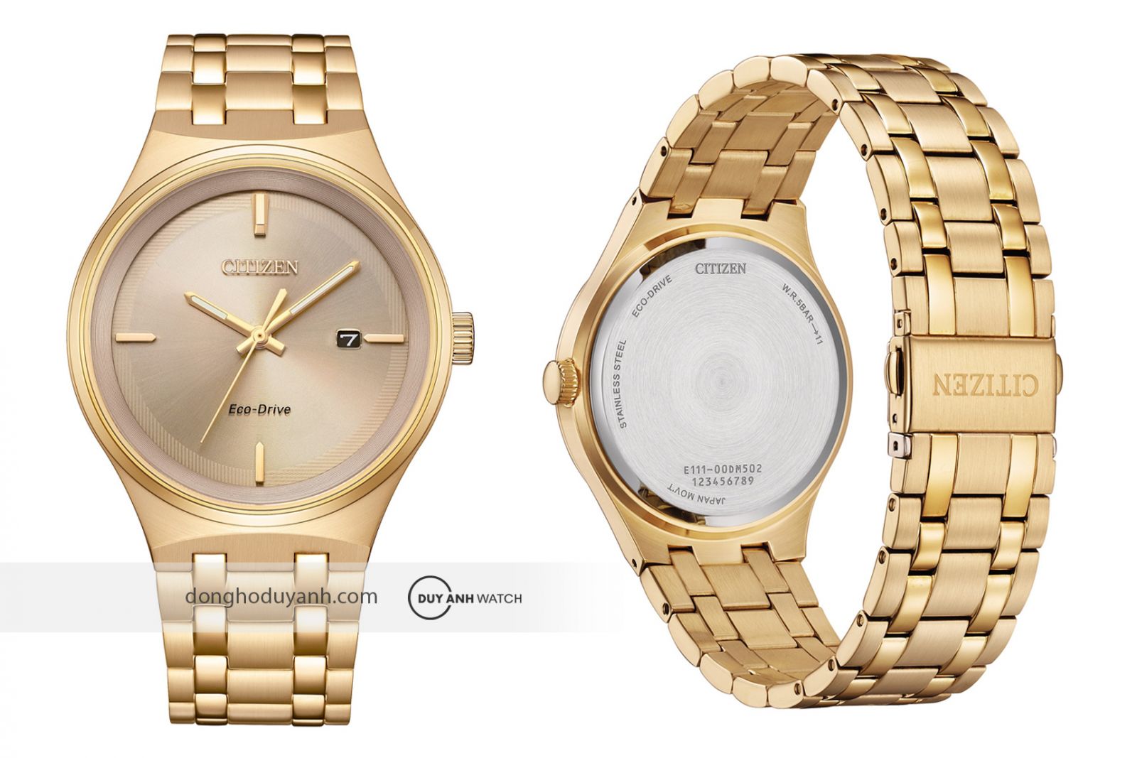 Mặt trước và sau Citizen Eco-Drive BM7653-50Q