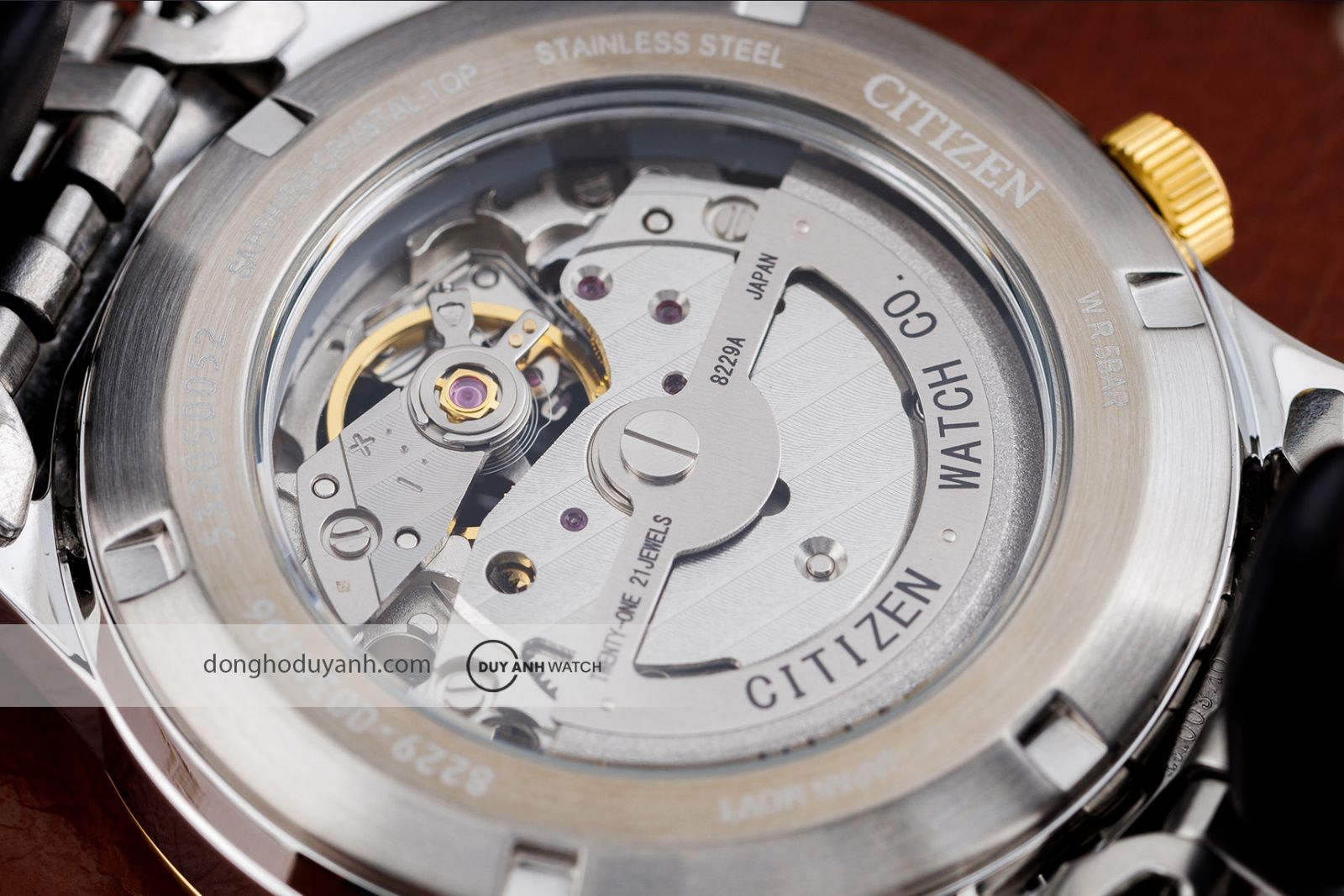Mặt đáy Citizen Open Heart NH9134-83X