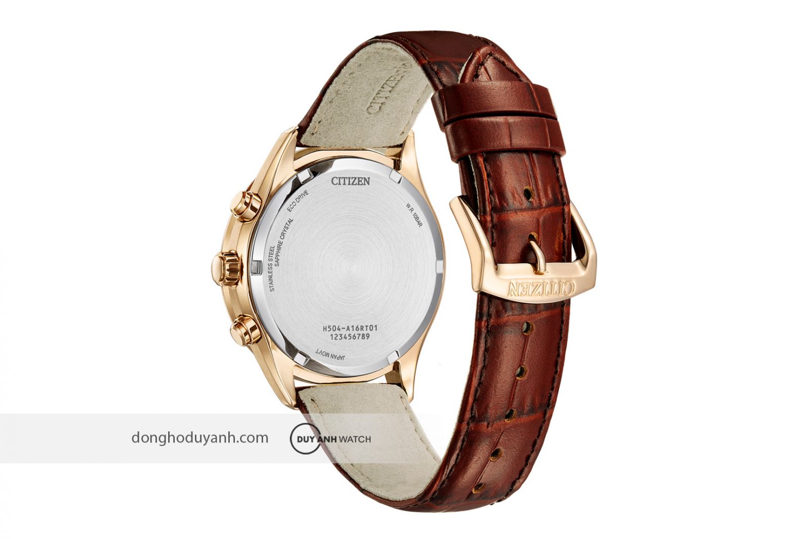 Mặt đáy Citizen Eco-Drive Chronograph AT2573-07X