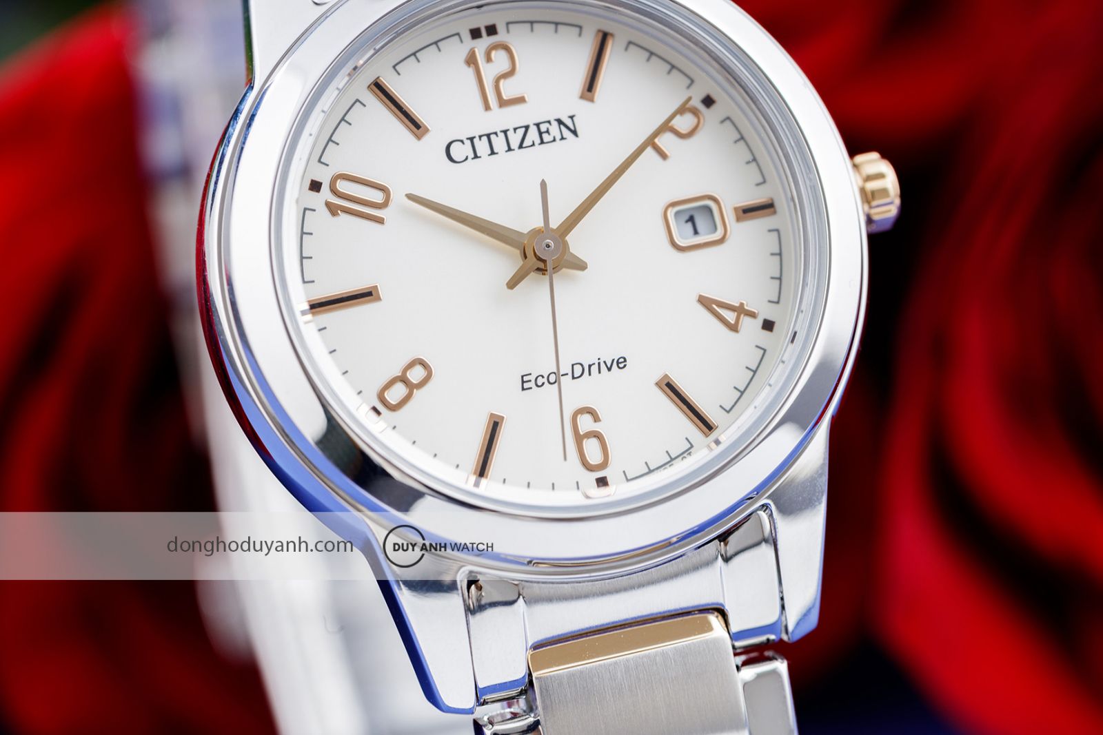 Mặt kính đồng hồ nữ Citizen Eco-Drive FE1244-72A