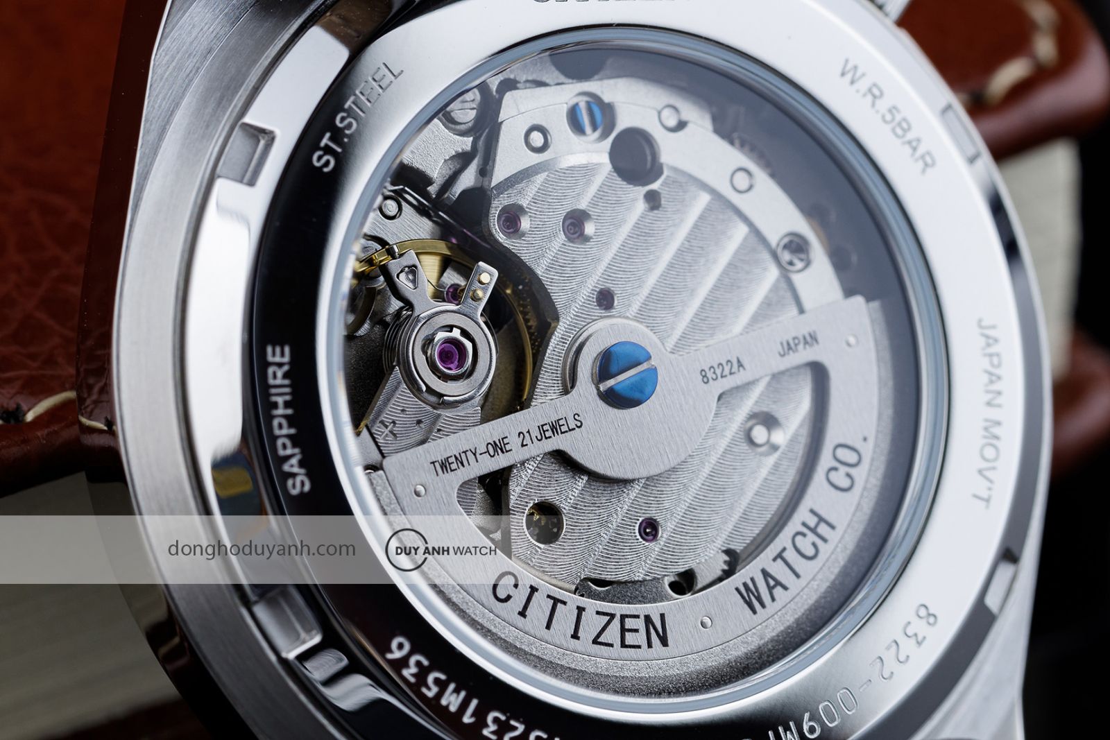Mặt đáy Citizen Tsuyosa Small Second NK5010-01H