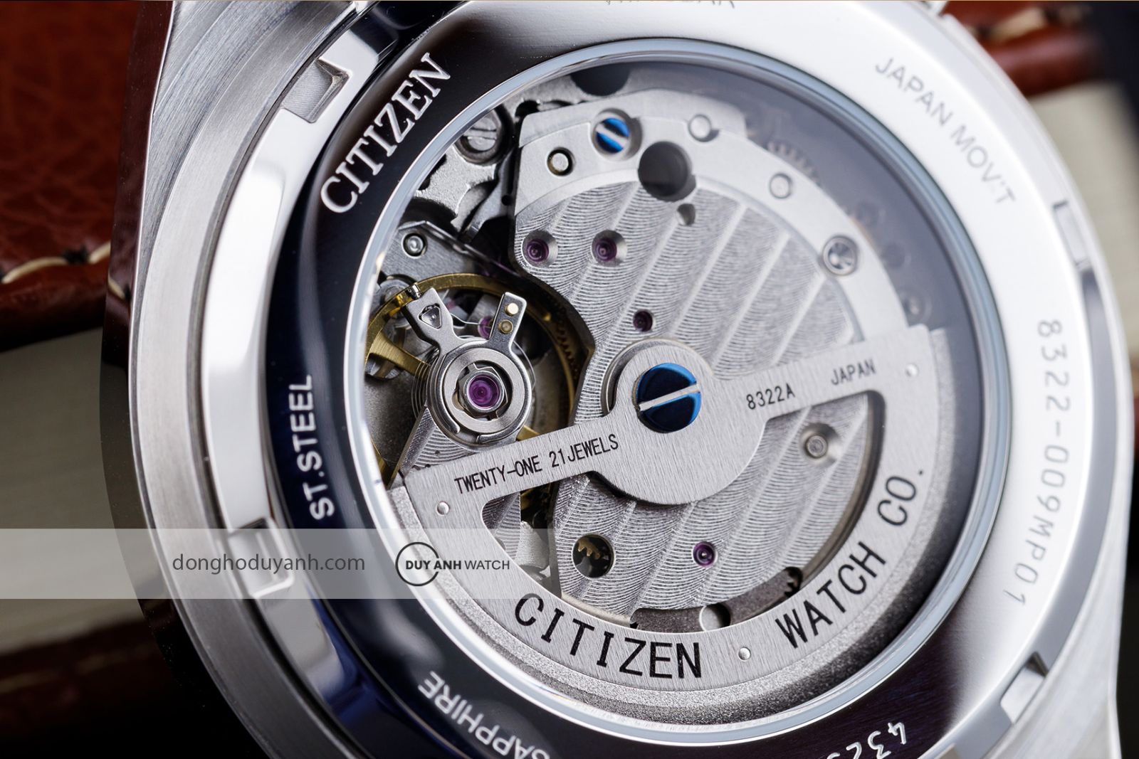 Mặt đáy Citizen Tsuyosa Small Second NK5010-51L
