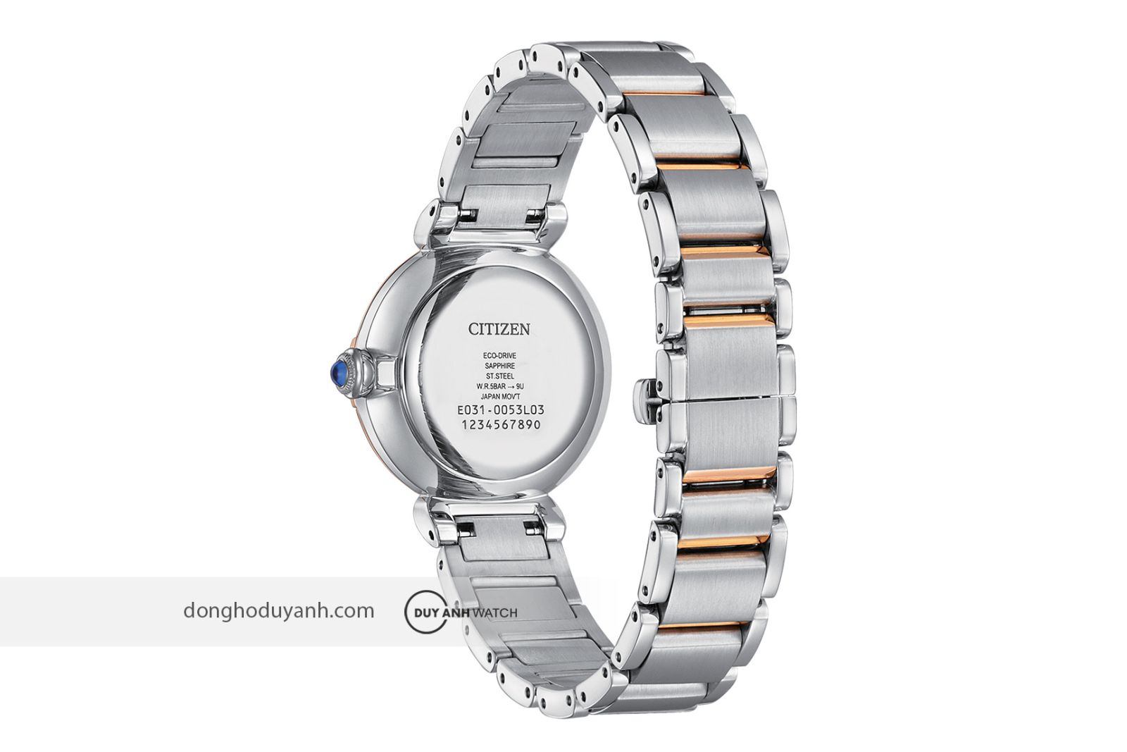 Mặt đáy Citizen Eco-Drive EM1074-82D