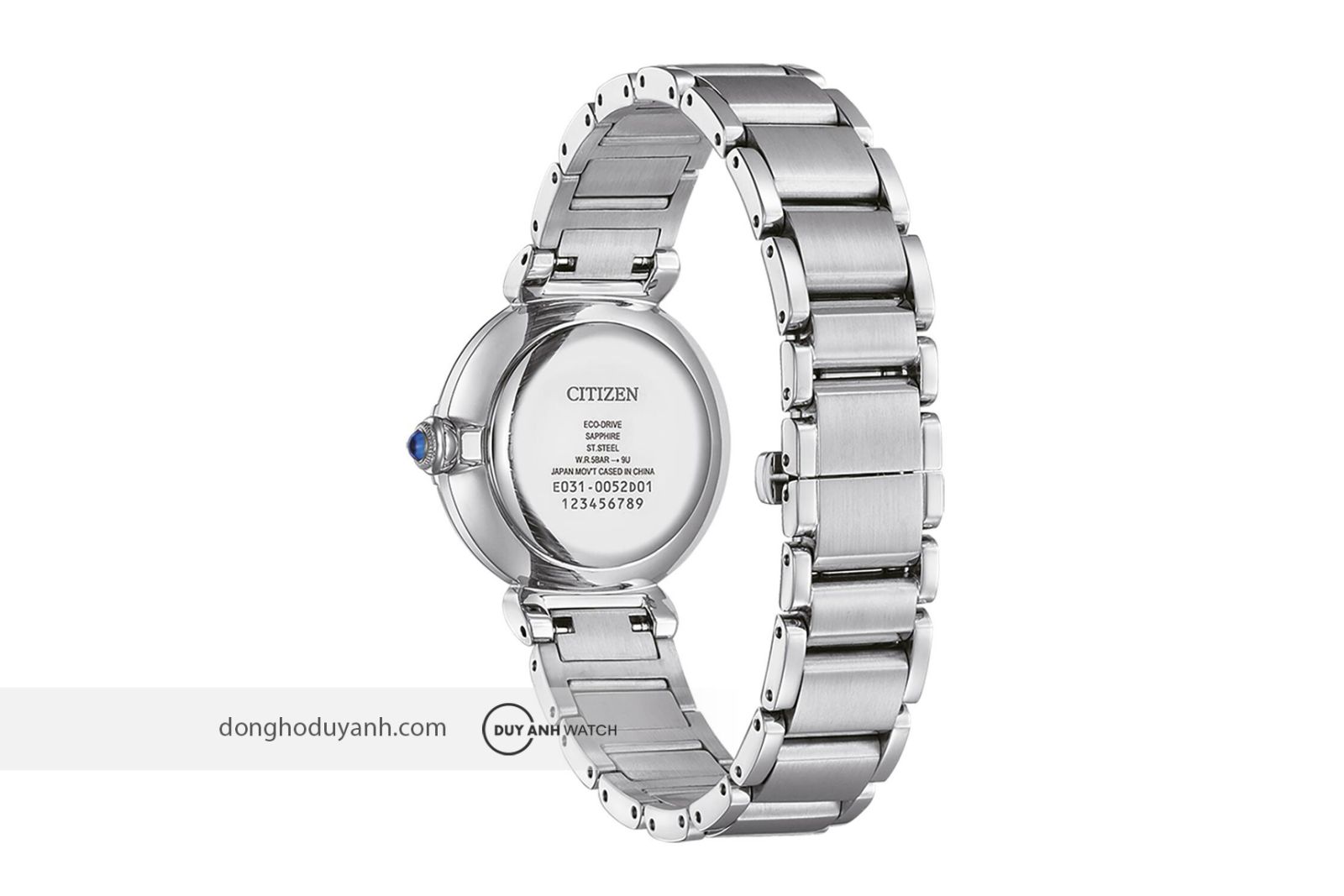 Mặt đáy của Citizen EM1060-87N chính hãng