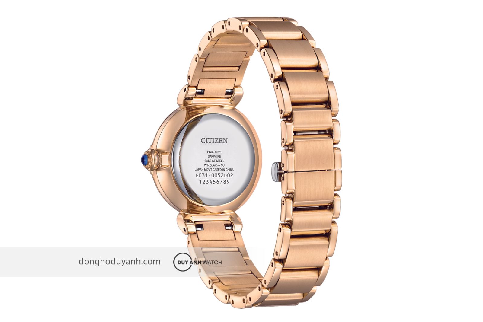 Mặt đáy Citizen Eco-Drive EM1063-89D