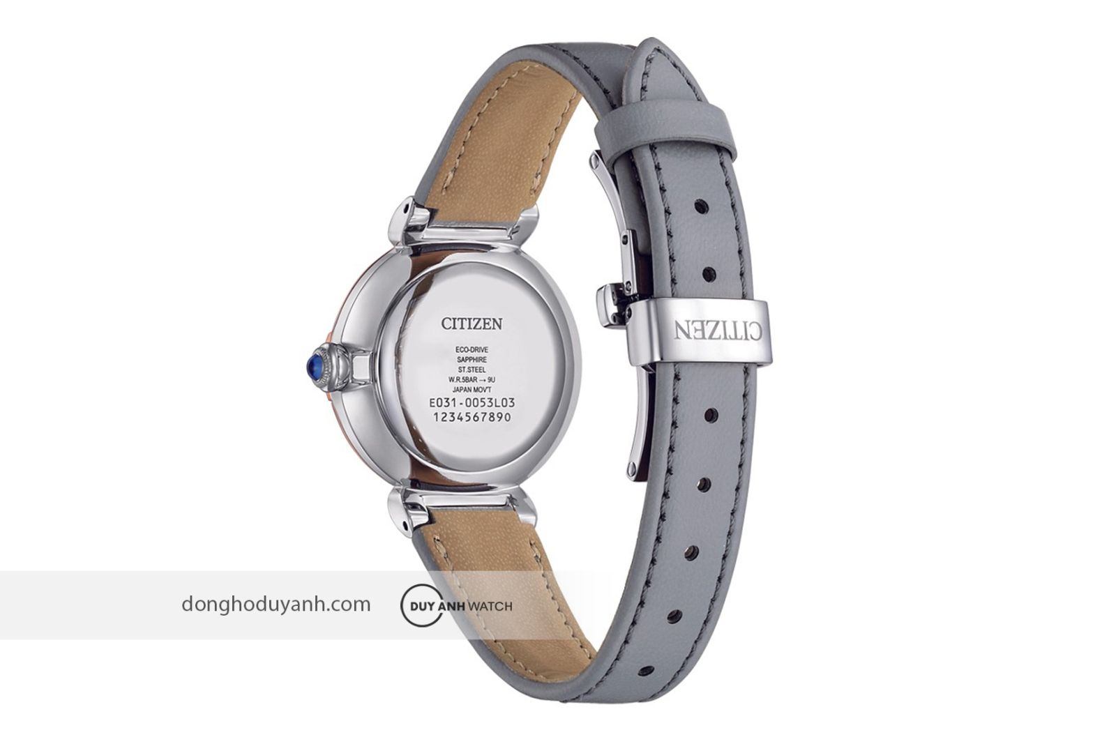Mặt đáy Citizen Eco-Drive EM1074-15D
