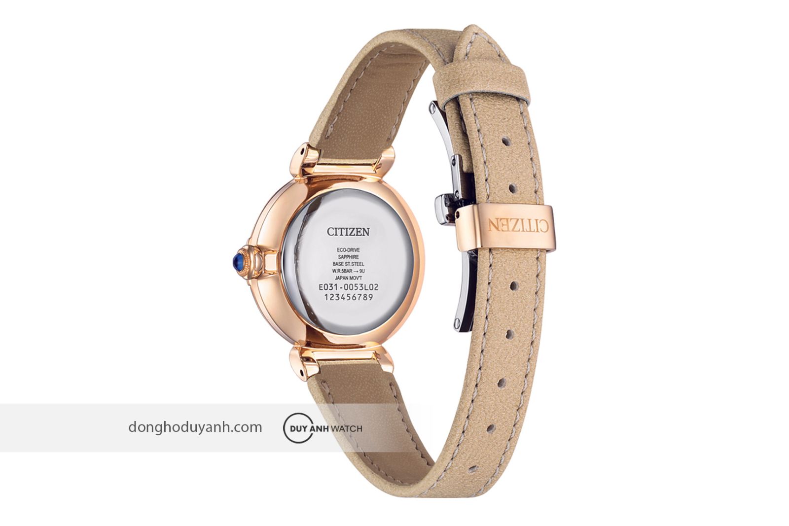 Mặt đáy Citizen Eco-Drive EM1073-18D
