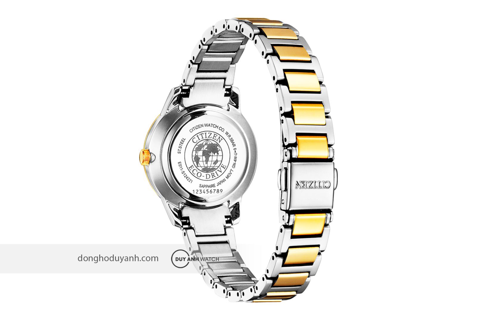 Mặt đáy Citizen Eco-Drive EW2594-84Y