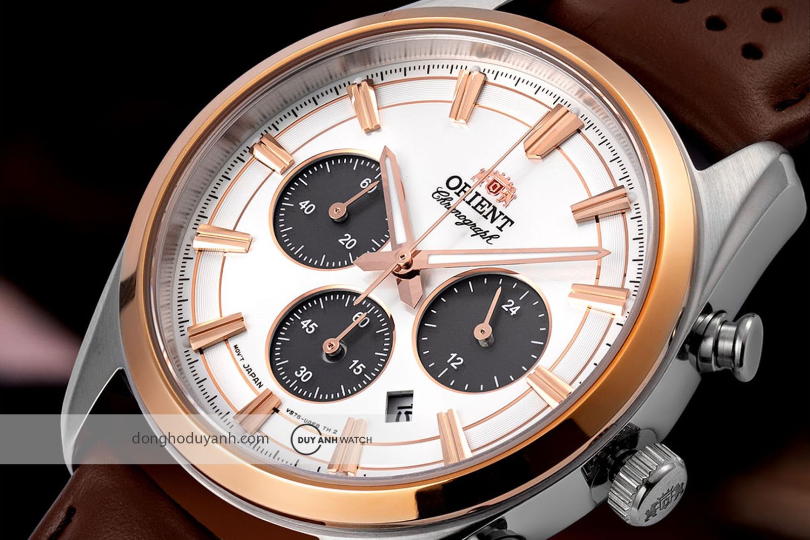Mặt số Orient Contemporary Solar Chronograph RA-TX0306S10B