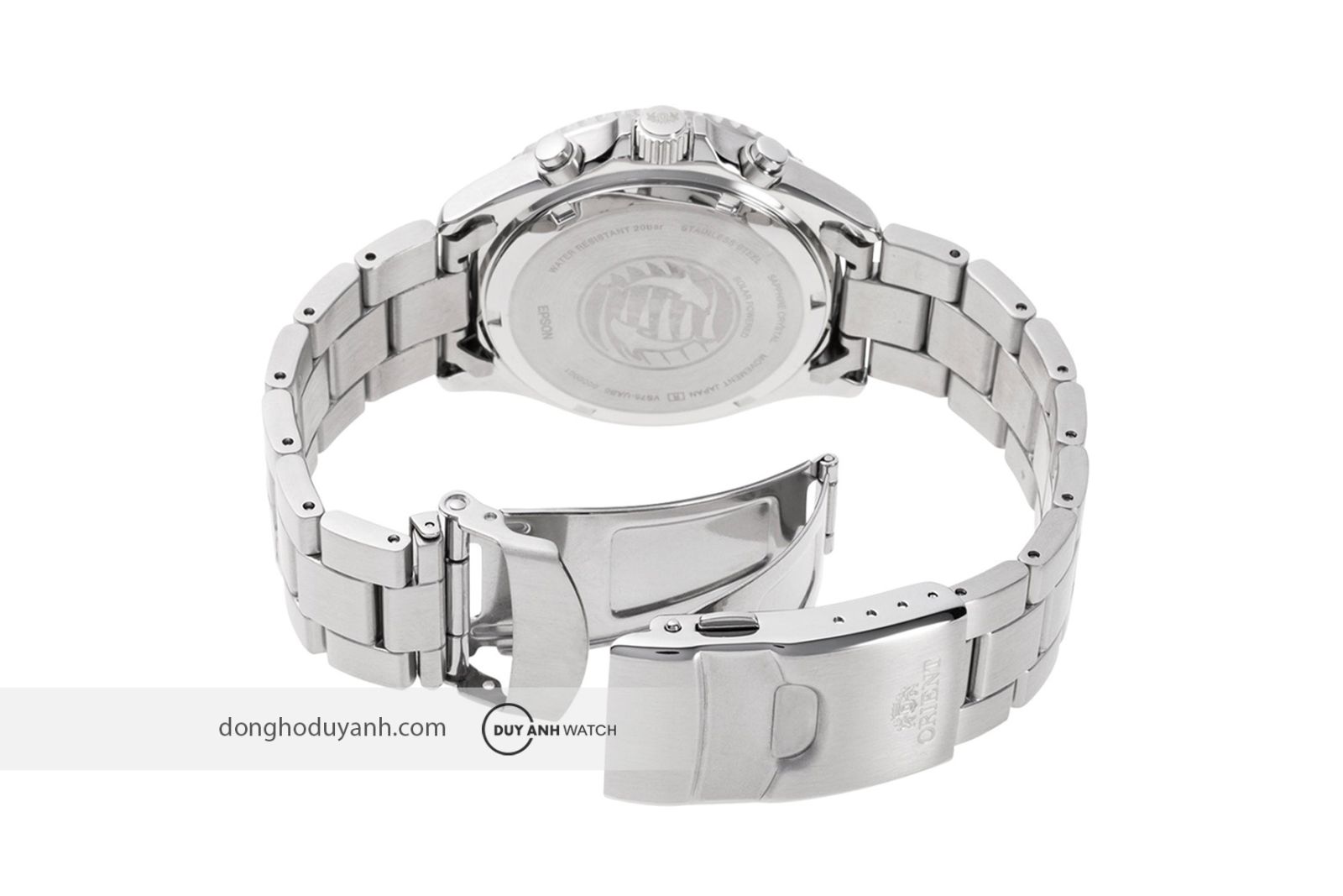 Mặt sau Orient Sport Chronograph Solar RA-TX0203S10B
