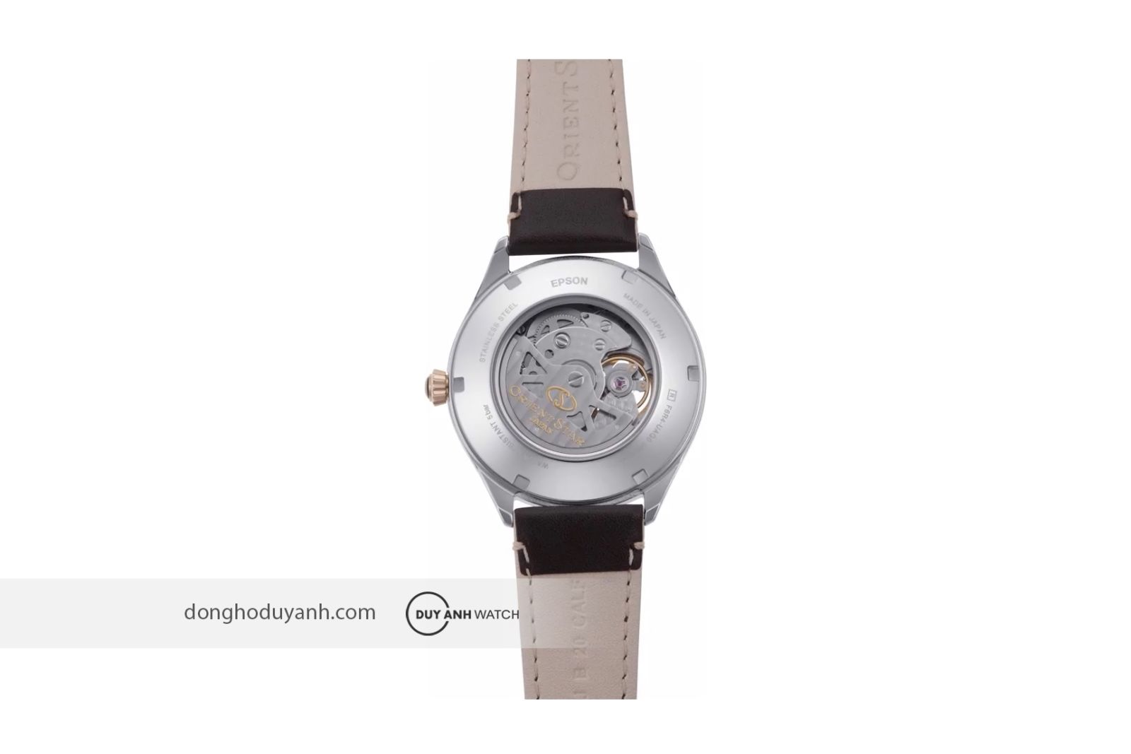 Mặt đáy Orient Star Classic Open Heart RE-AT0201G00B