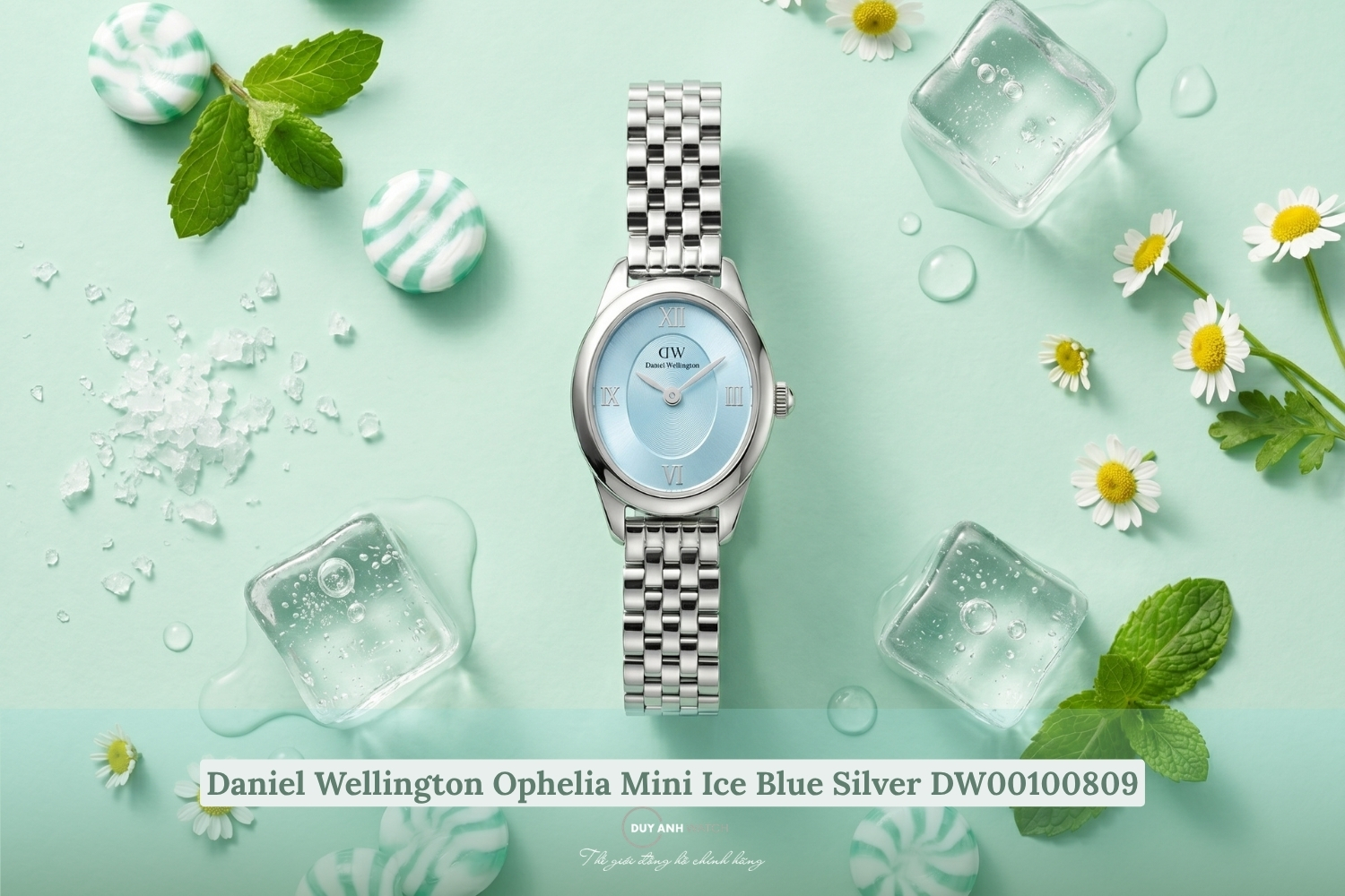 Daniel Wellington Ophelia Mini Ice Blue Silver DW00100809