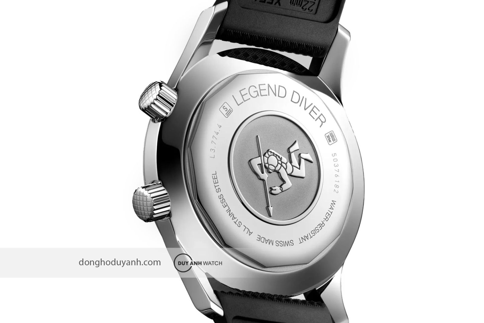 Nắp đáy đồng hồ lặn Longines